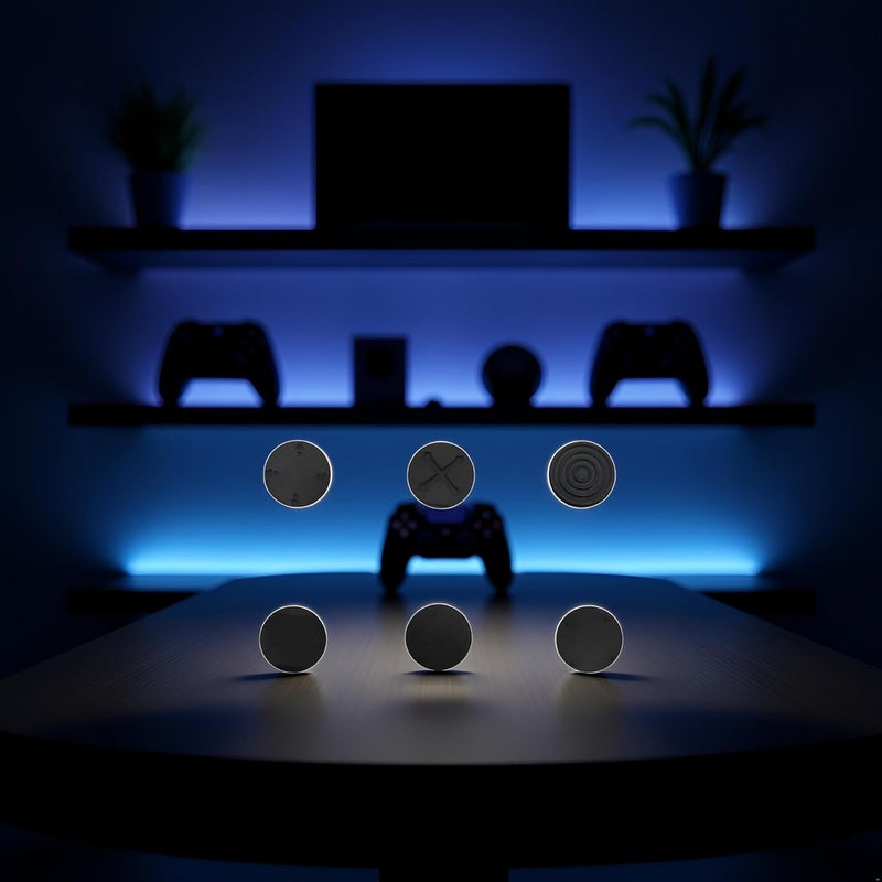 Qintreesify 6Pcs Black Silicone Thumb Stick Grips Caps Analog Thumbstick Joystick Cap Cases and Storage for PS PSV 2000 PSV 1000 - Image 4